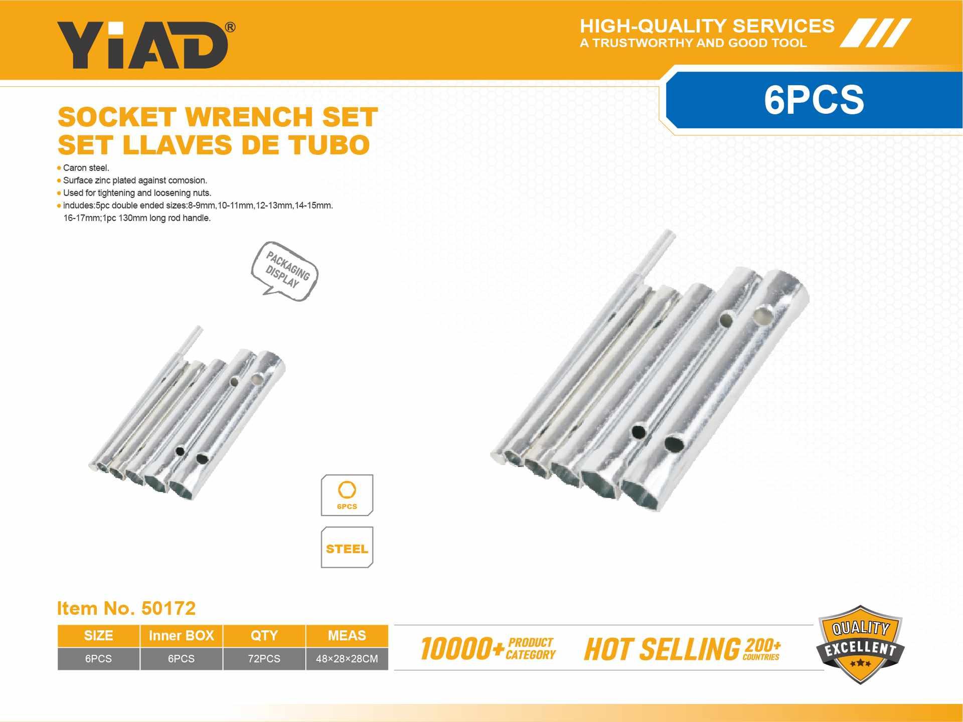 Serie de llaves, 6 piezas, ref. 50172