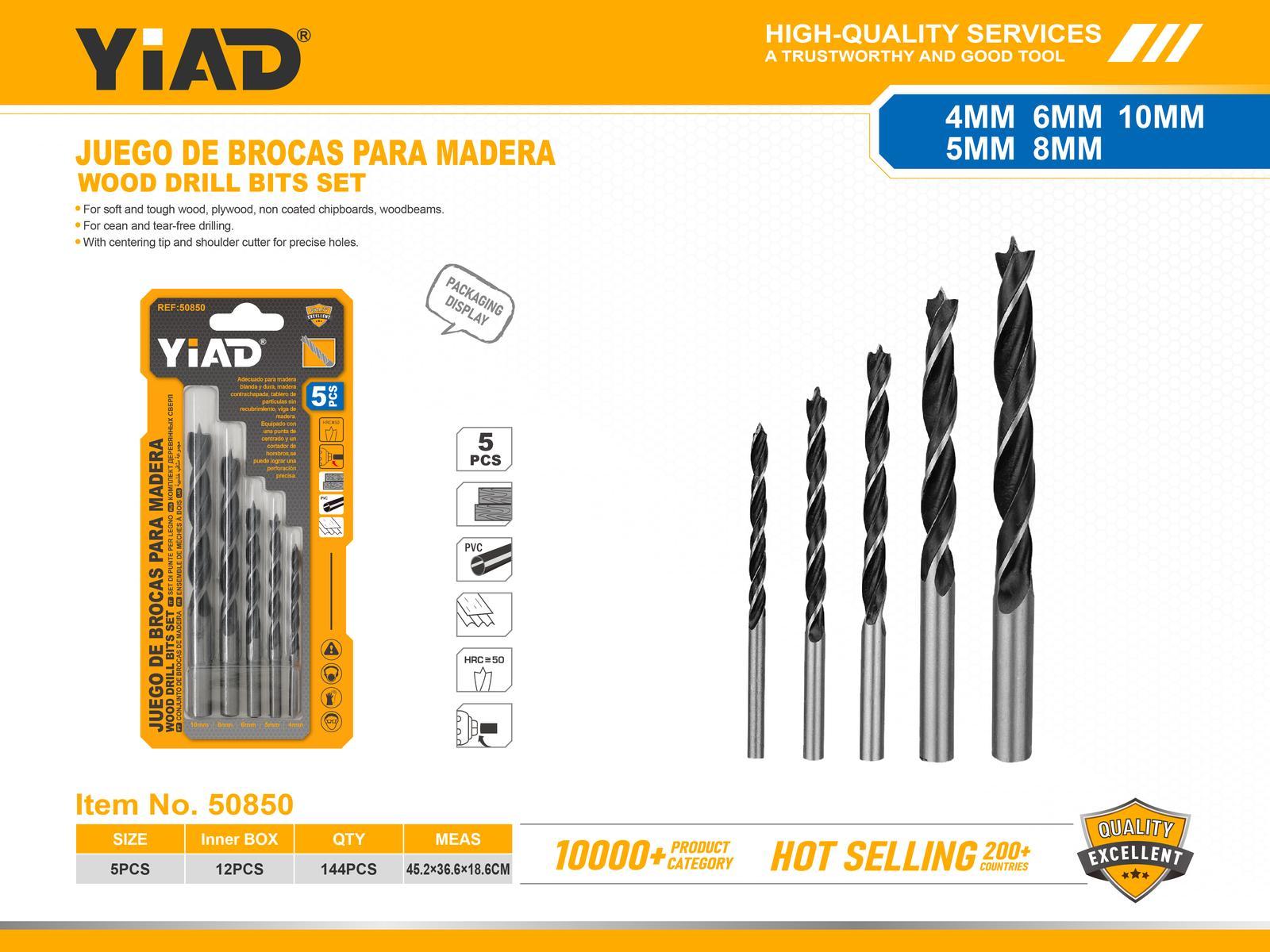 Serie de brocas, 5 piezas, ref. 50850