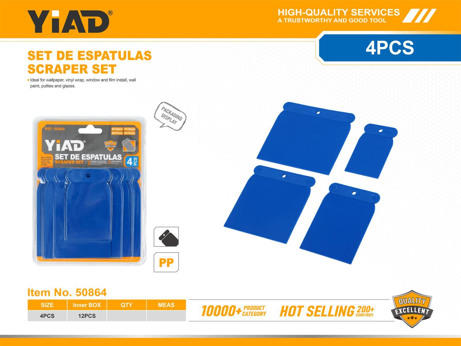Raspador, 4 piezas, ref. 50864
