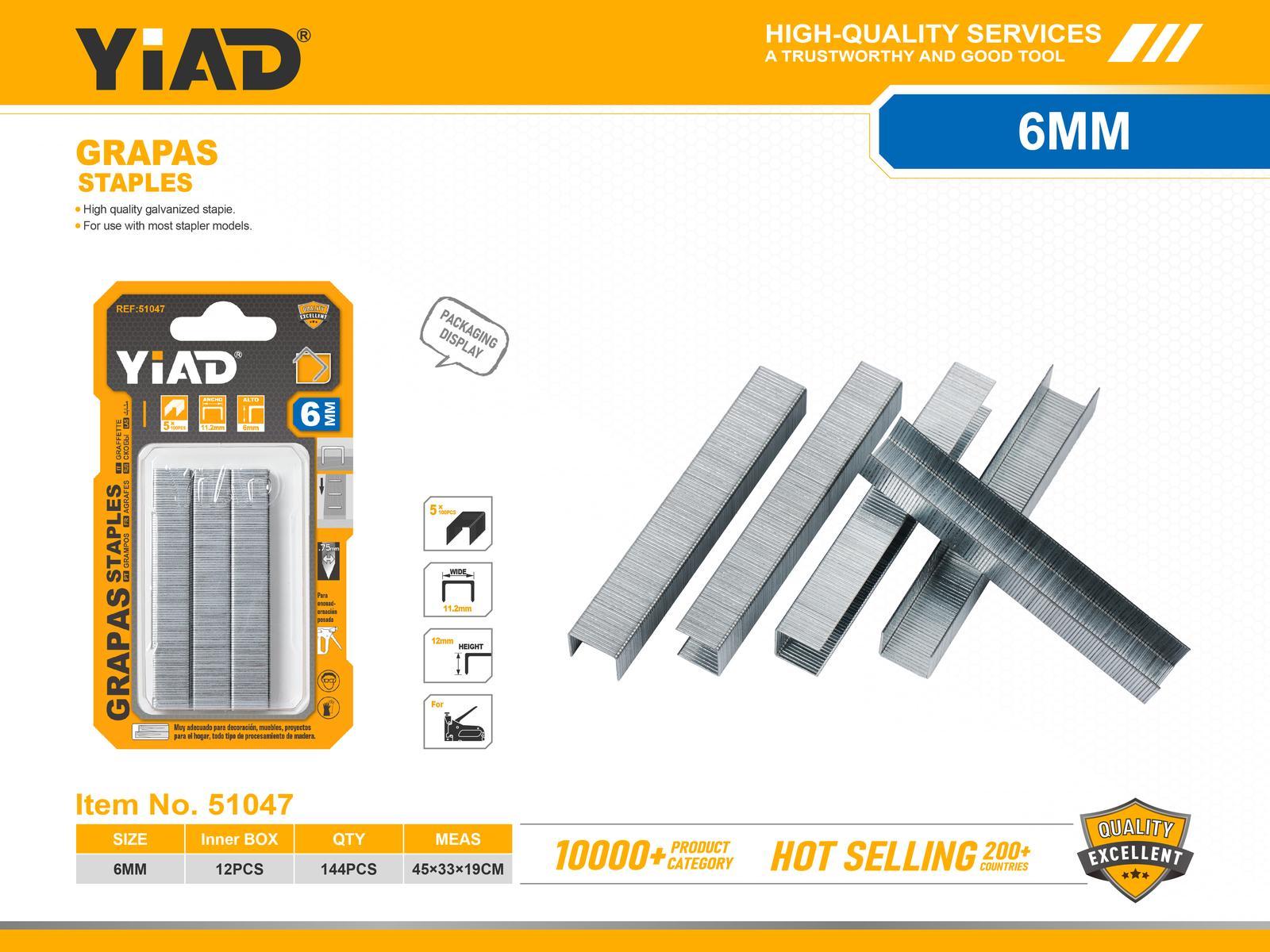 Clavos para clavadora, 6 mm, ref. 51047