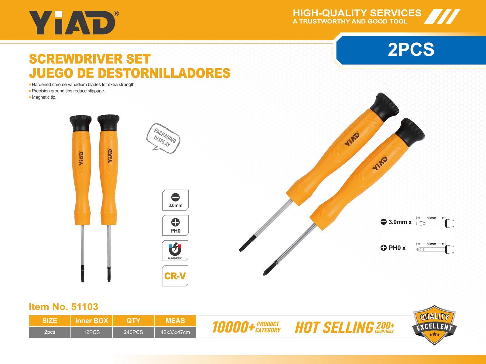 Serie de destornilladores, 2 piezas, ref. 51103