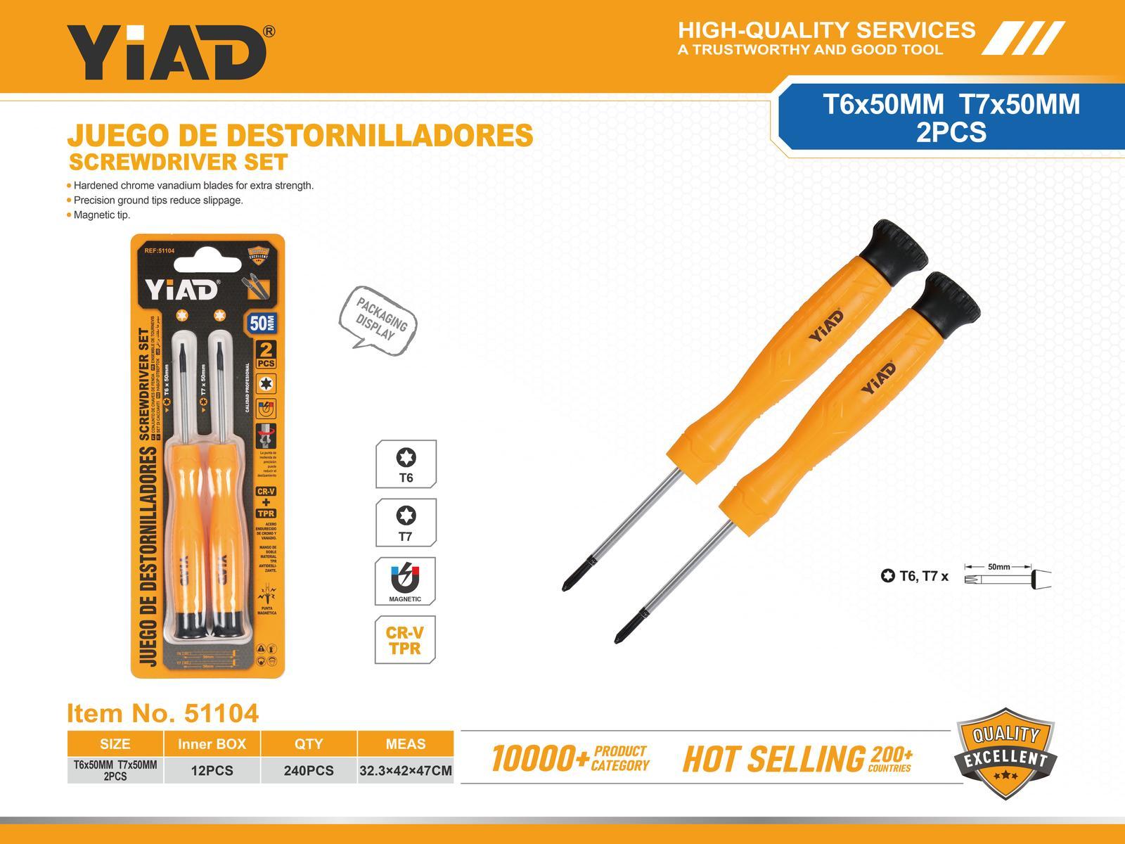 Serie de destornilladores, modelo T7