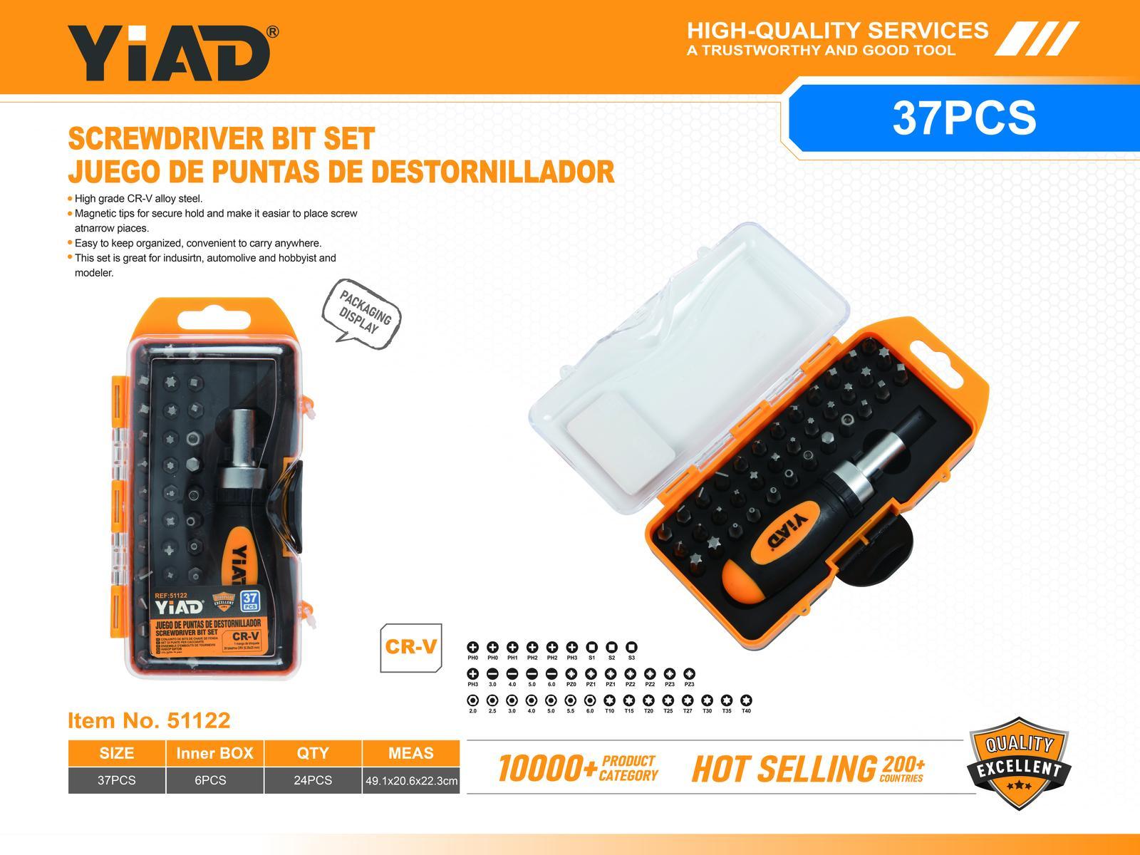 Serie de destornilladores, 37 piezas