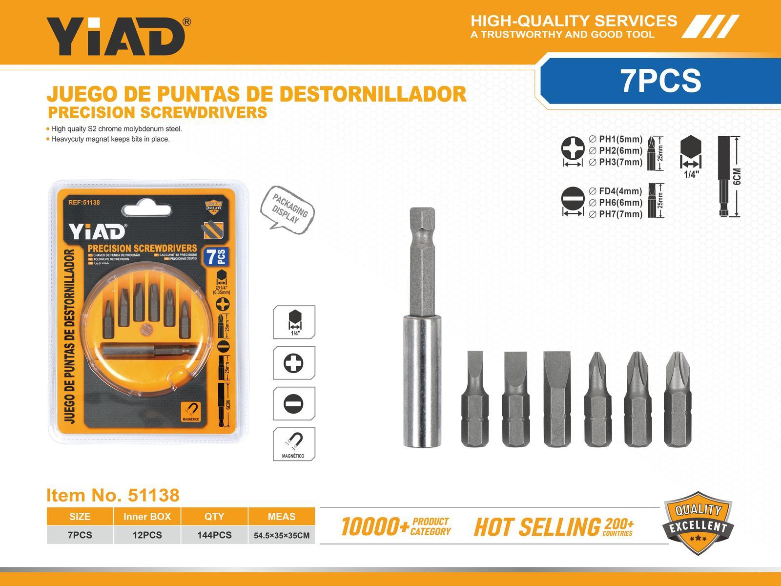 Serie de destornilladores, 7 piezas, ref. 51138