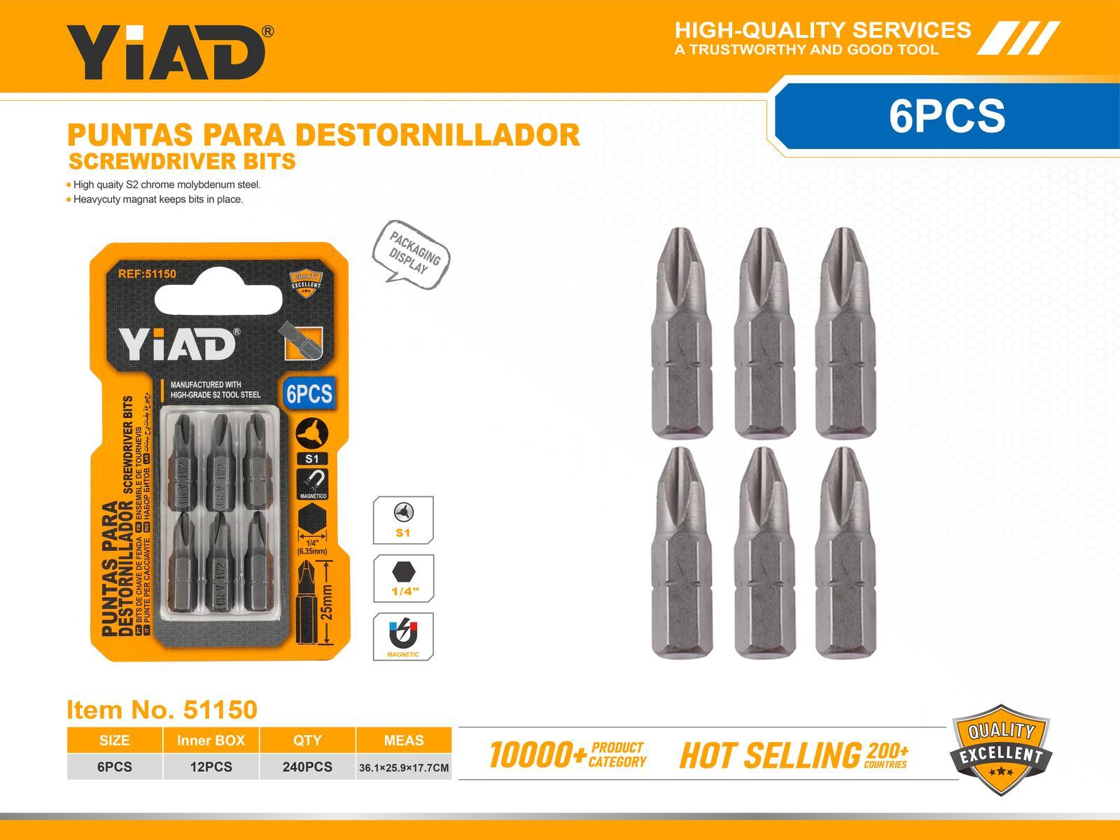 Serie de destornilladores, 6 piezas, ref. 51150
