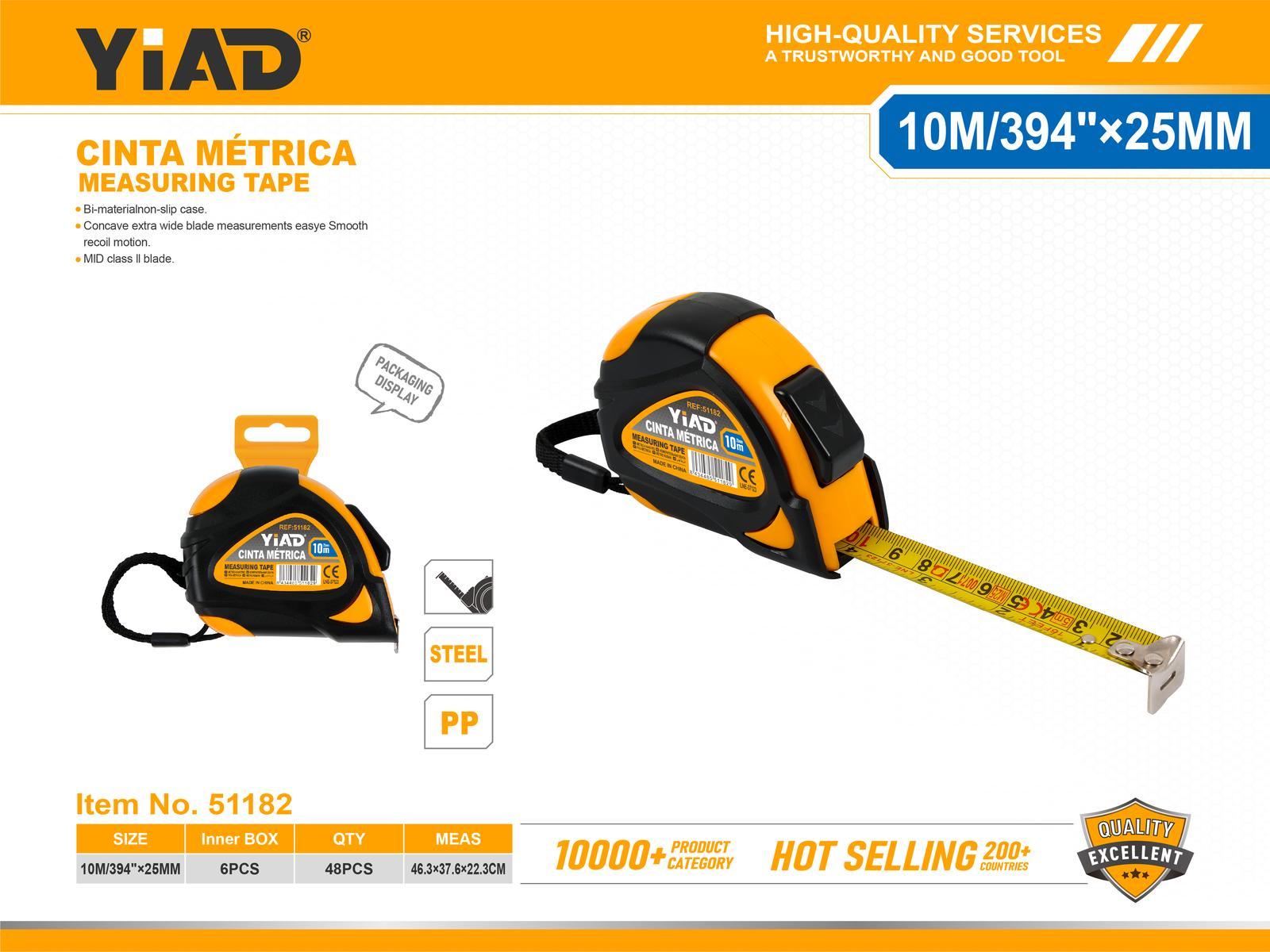 Cinta métrica, modelo X93, 10 × 25 mm