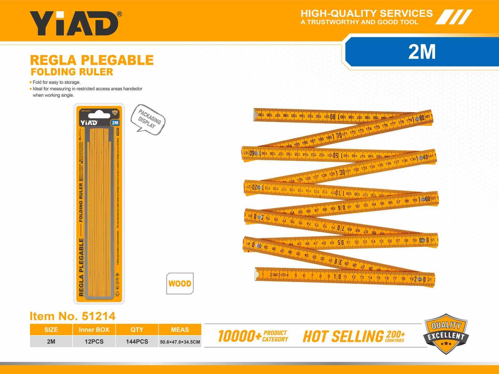 Reglas plegables, 2 m, ref. 51214