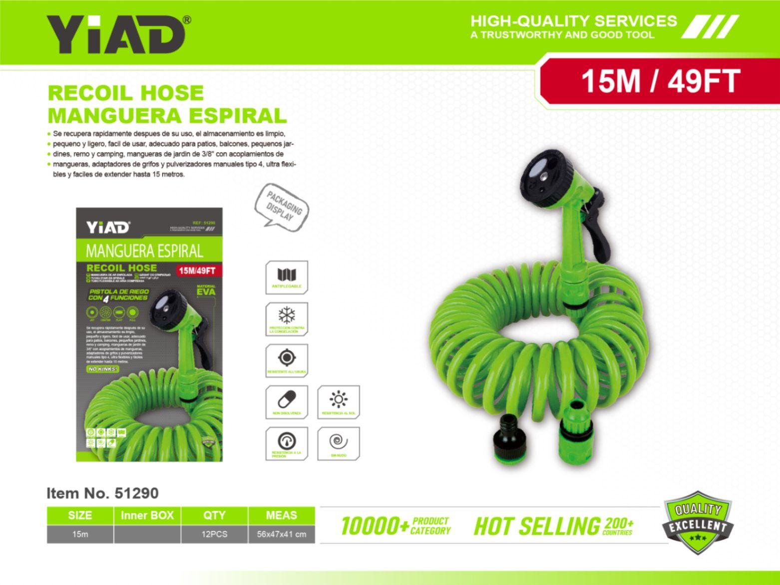 Juego de manguera para agua, 15 m, ref. 51290