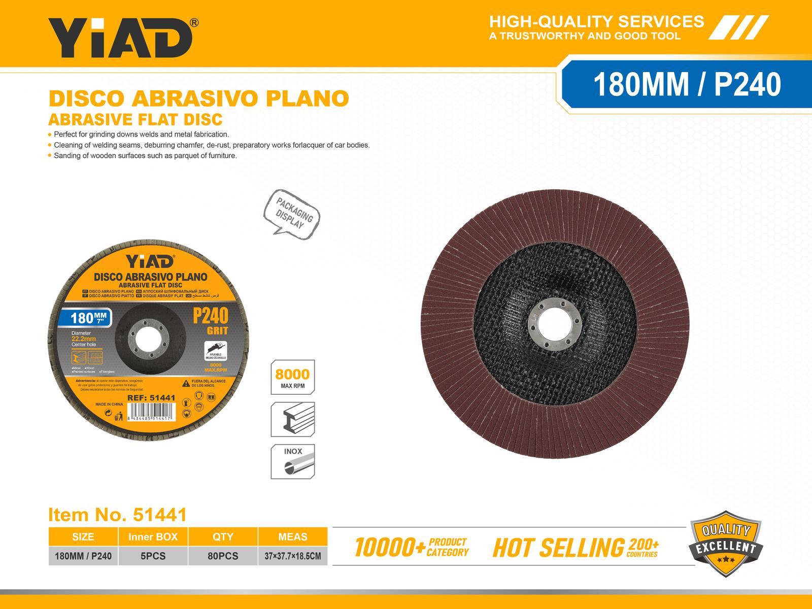Serie de herramientas de desbaste, modelo P120, 180 mm, ref. 51441