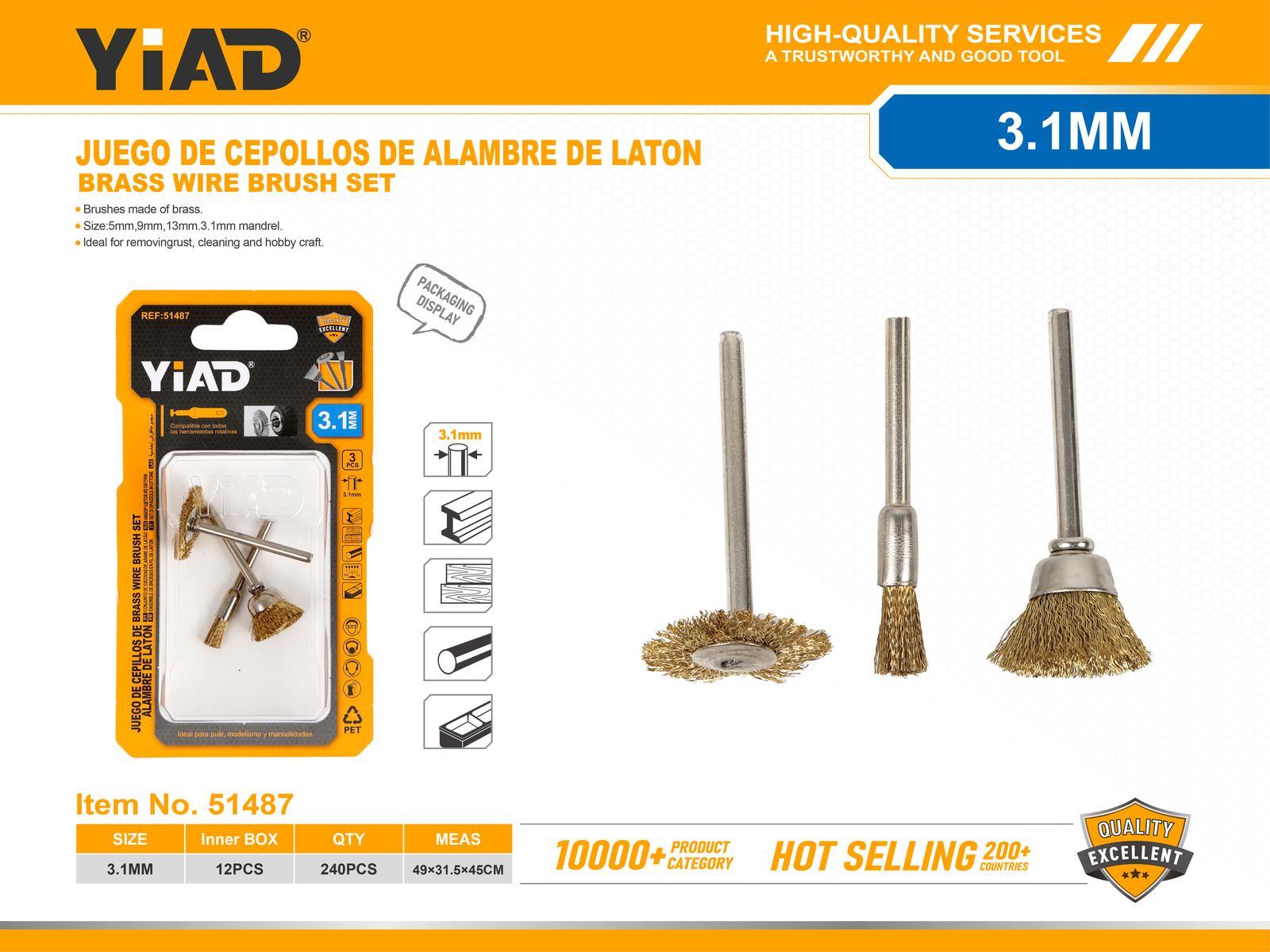 Serie de herramientas de desbaste, 3 piezas, ref. 51487