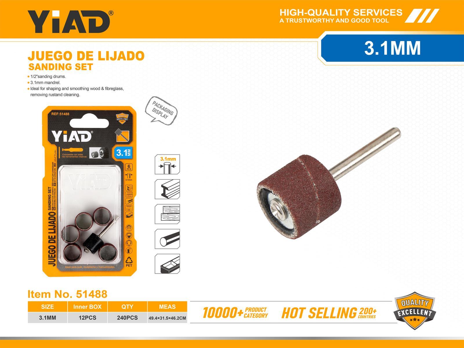 Serie de herramientas de desbaste, 6 piezas, ref. 51488