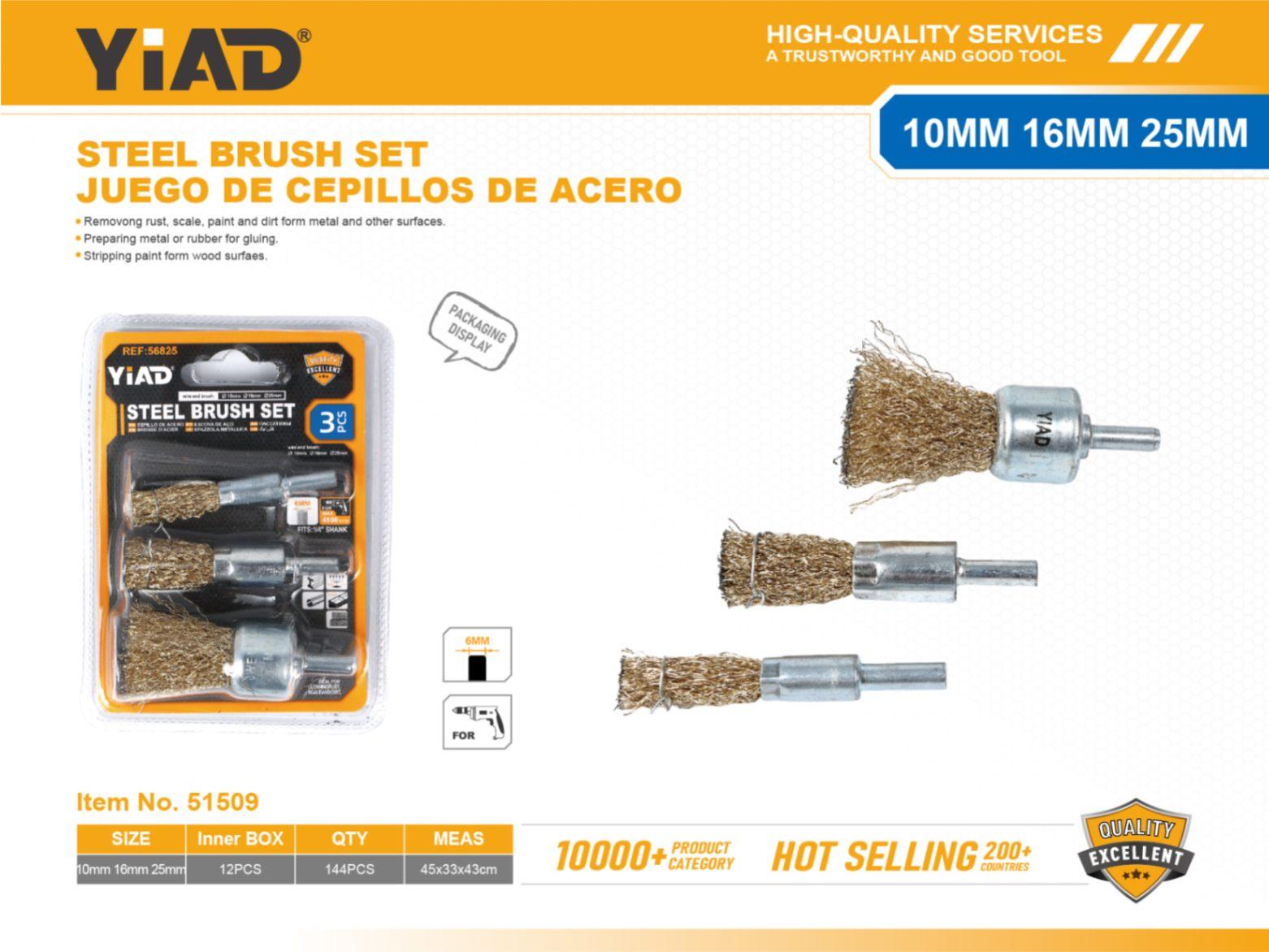 Serie de herramientas de desbaste, 3 piezas, ref. 51509