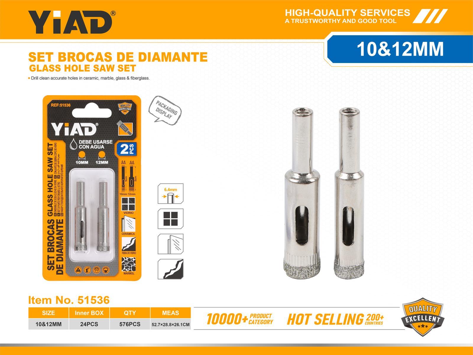 Serie de brocas, 10 mm, 12 mm