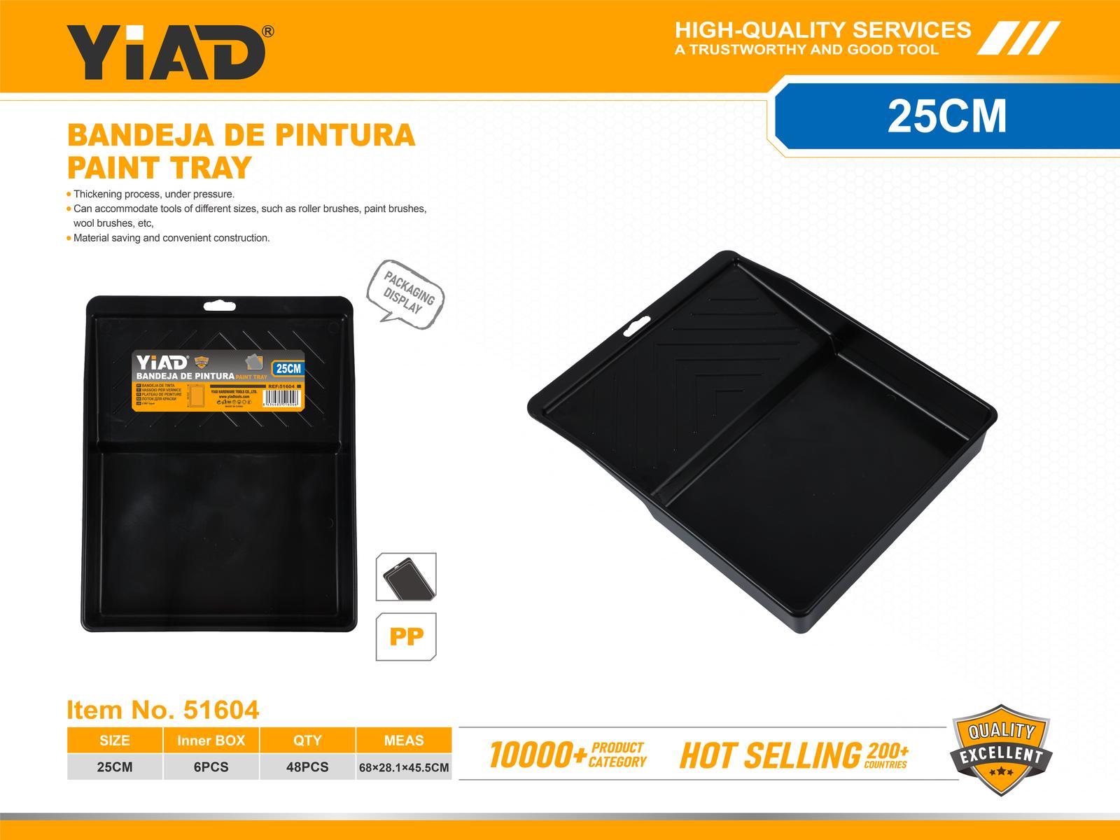 Bandejas para pintura, 10 pulgadas, color negro