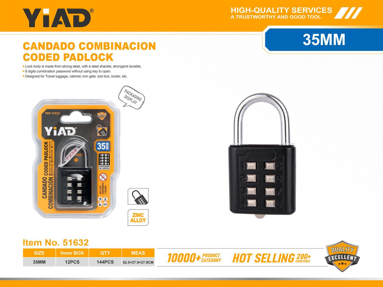 Candado de combinación, ref. 51632