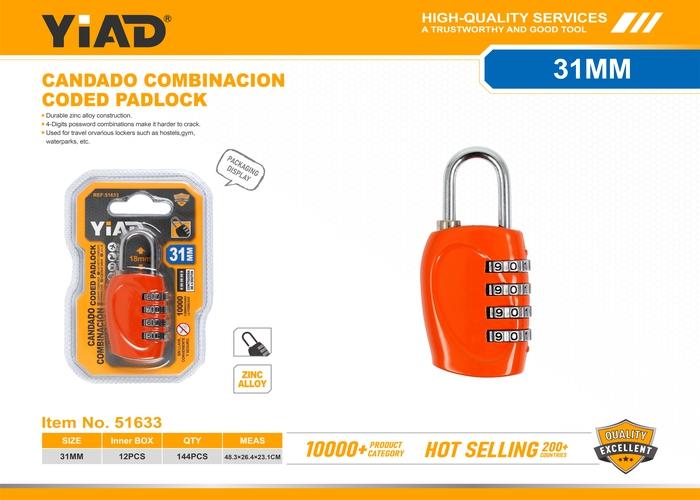 Candado de combinación, ref. 51633