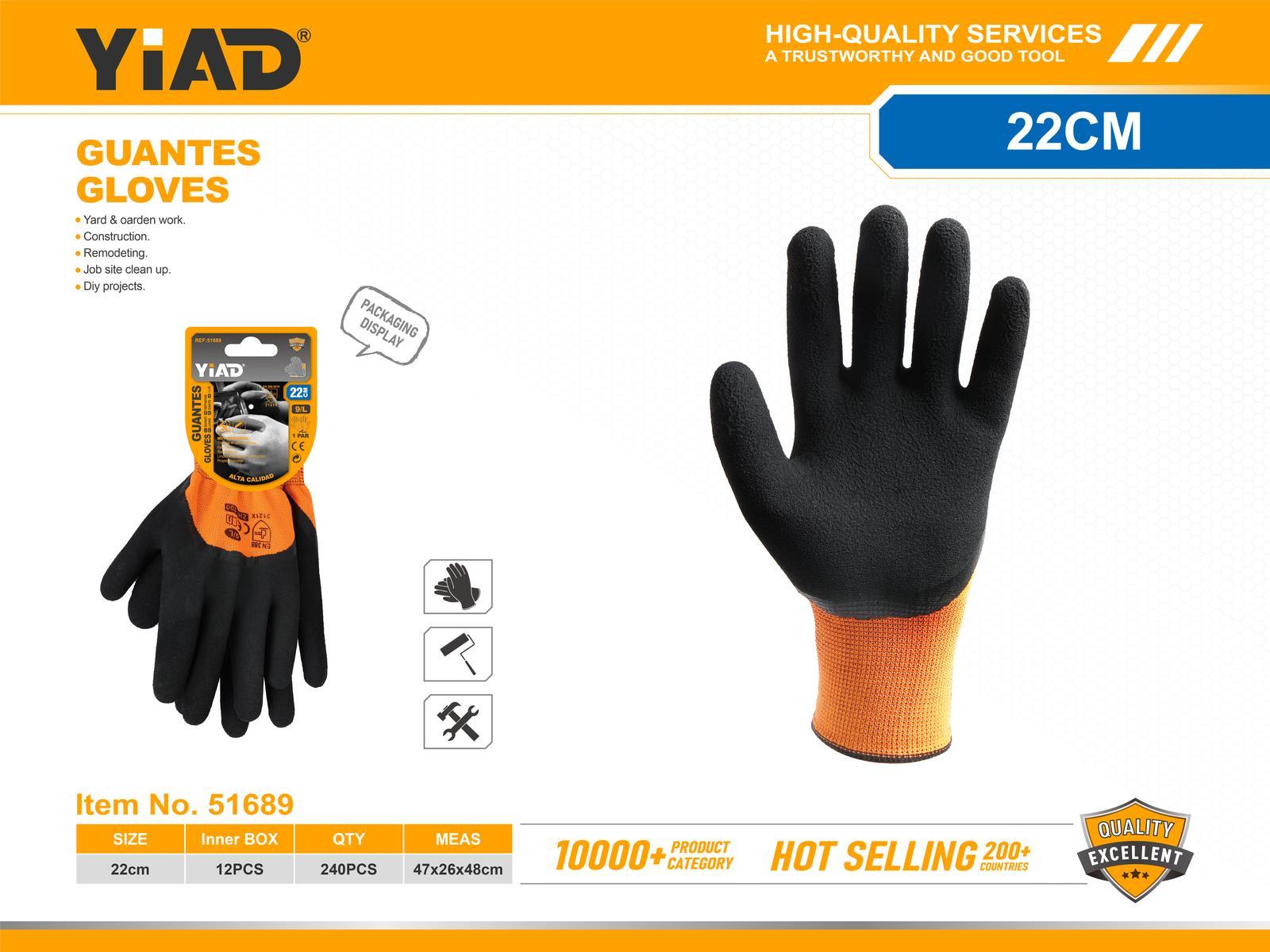 Guantes de trabajo, color negro