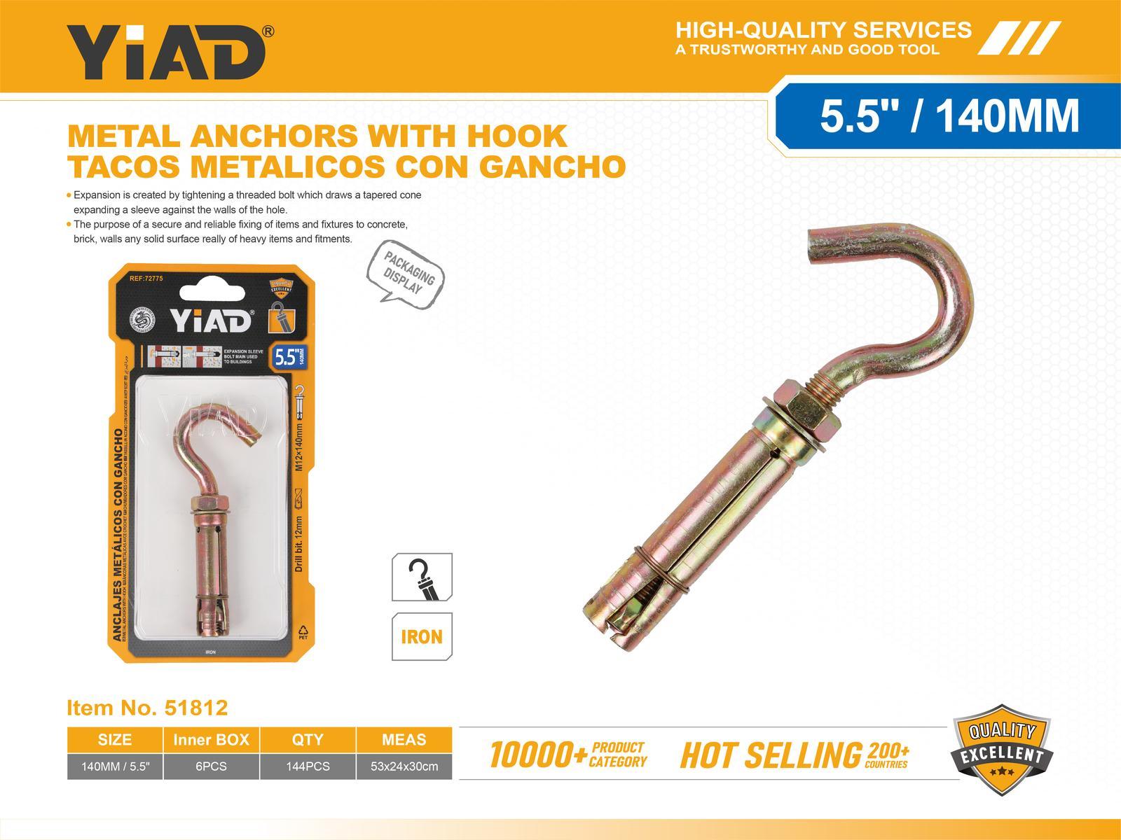 Taquetes de expansión con tornillo, 1 pieza, ref. 51812