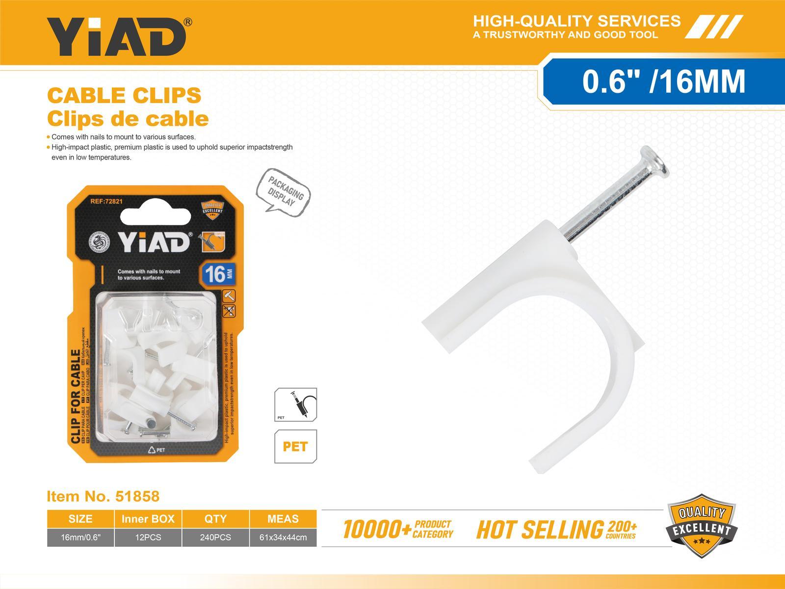 Grapas para cable, 16 mm