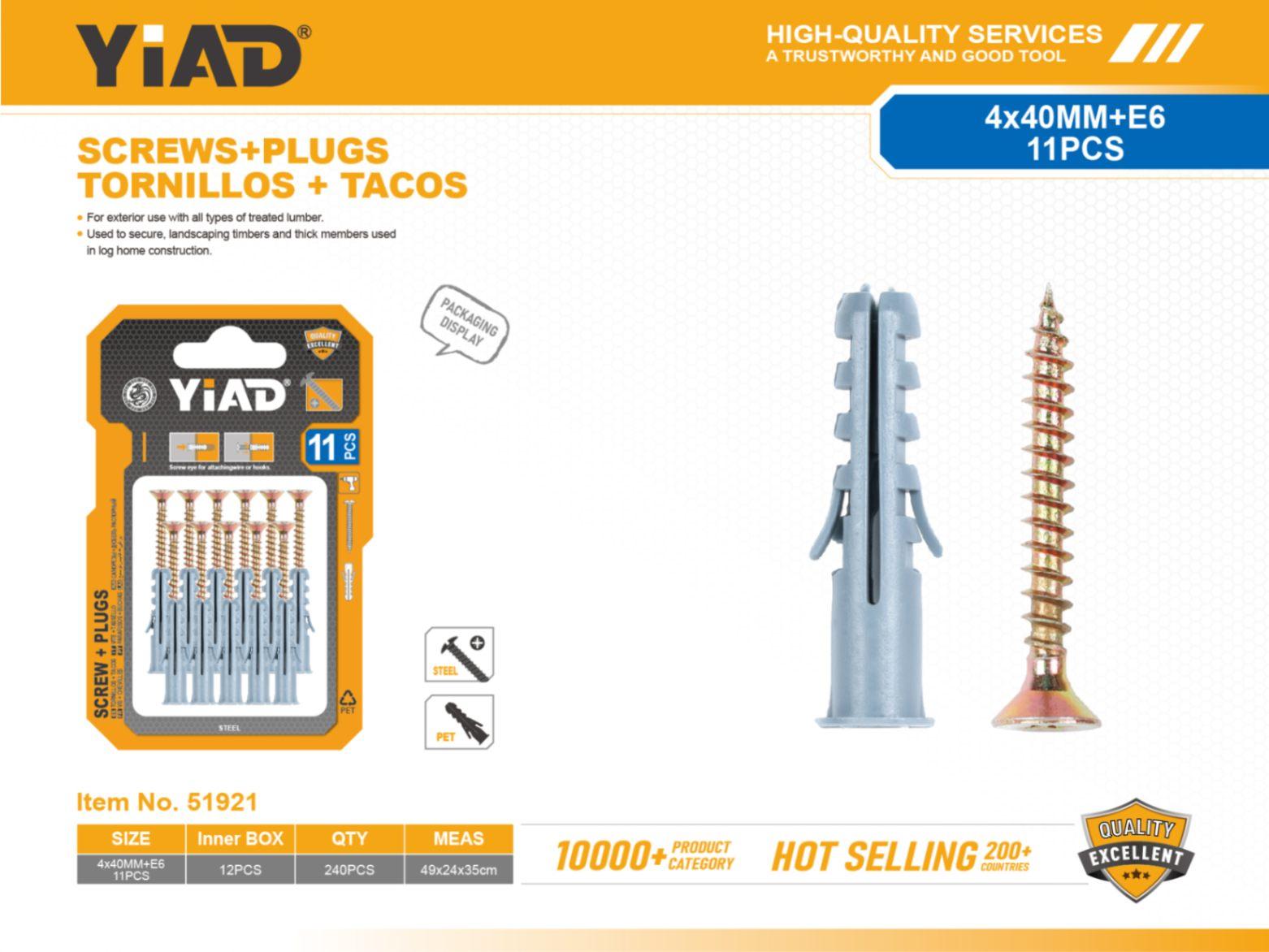 Clavos de hierro, modelo E6, 4 × 40