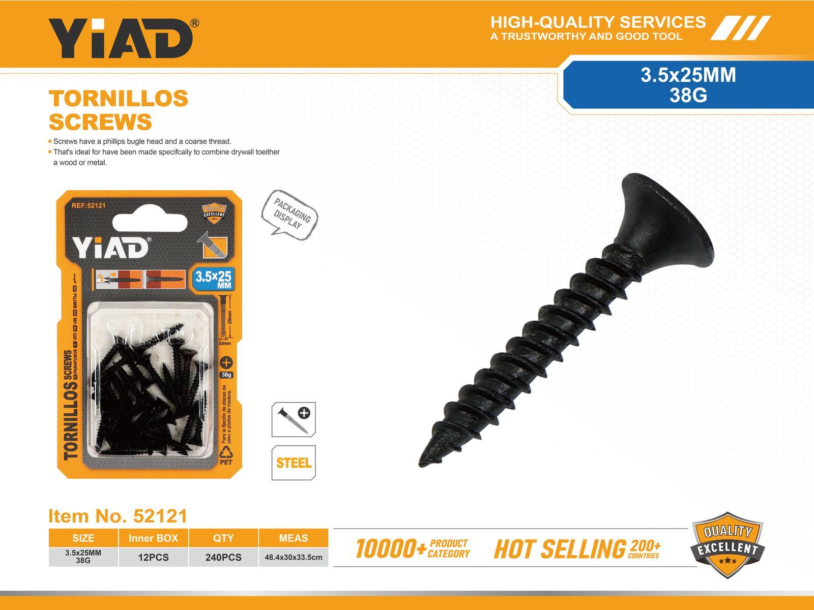 Tornillo, 3,5 × 25, ref. 52121