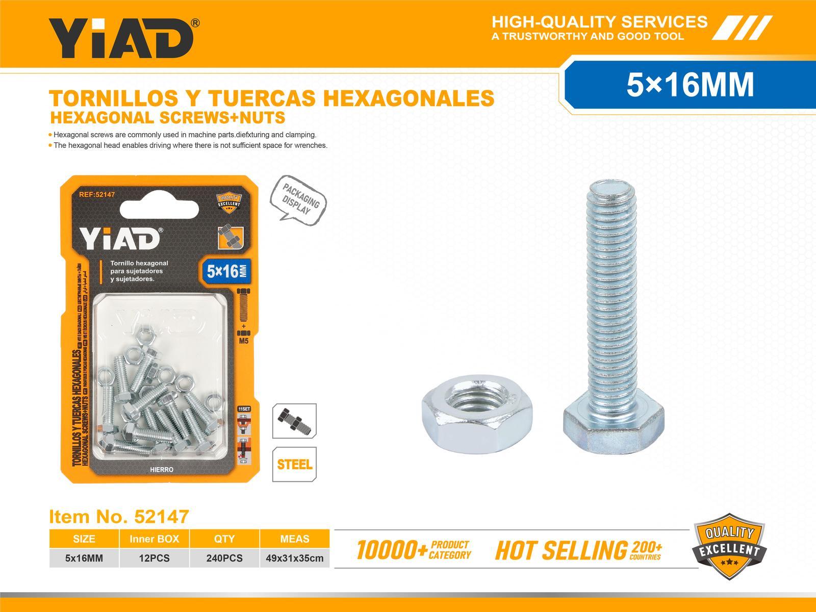 Tornillo, modelo M5X16, modelo M5