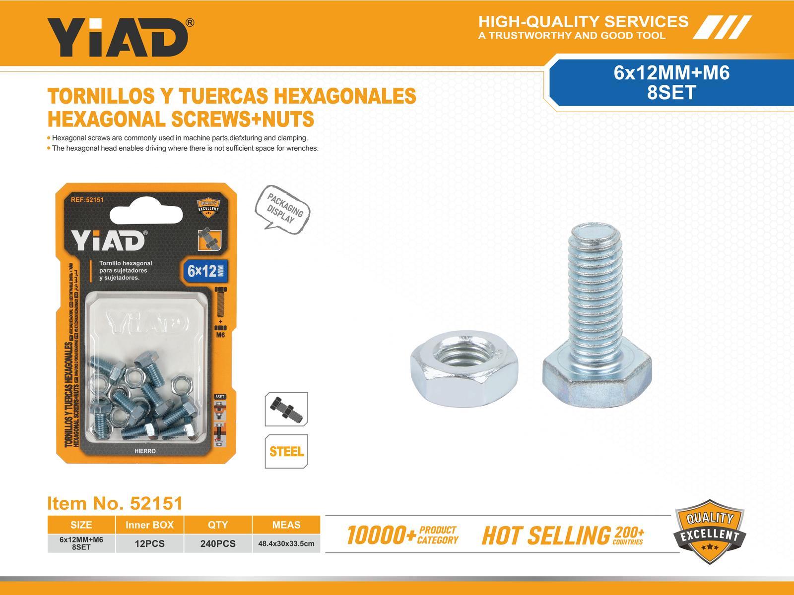 Tornillo, modelo M6X12, modelo M6