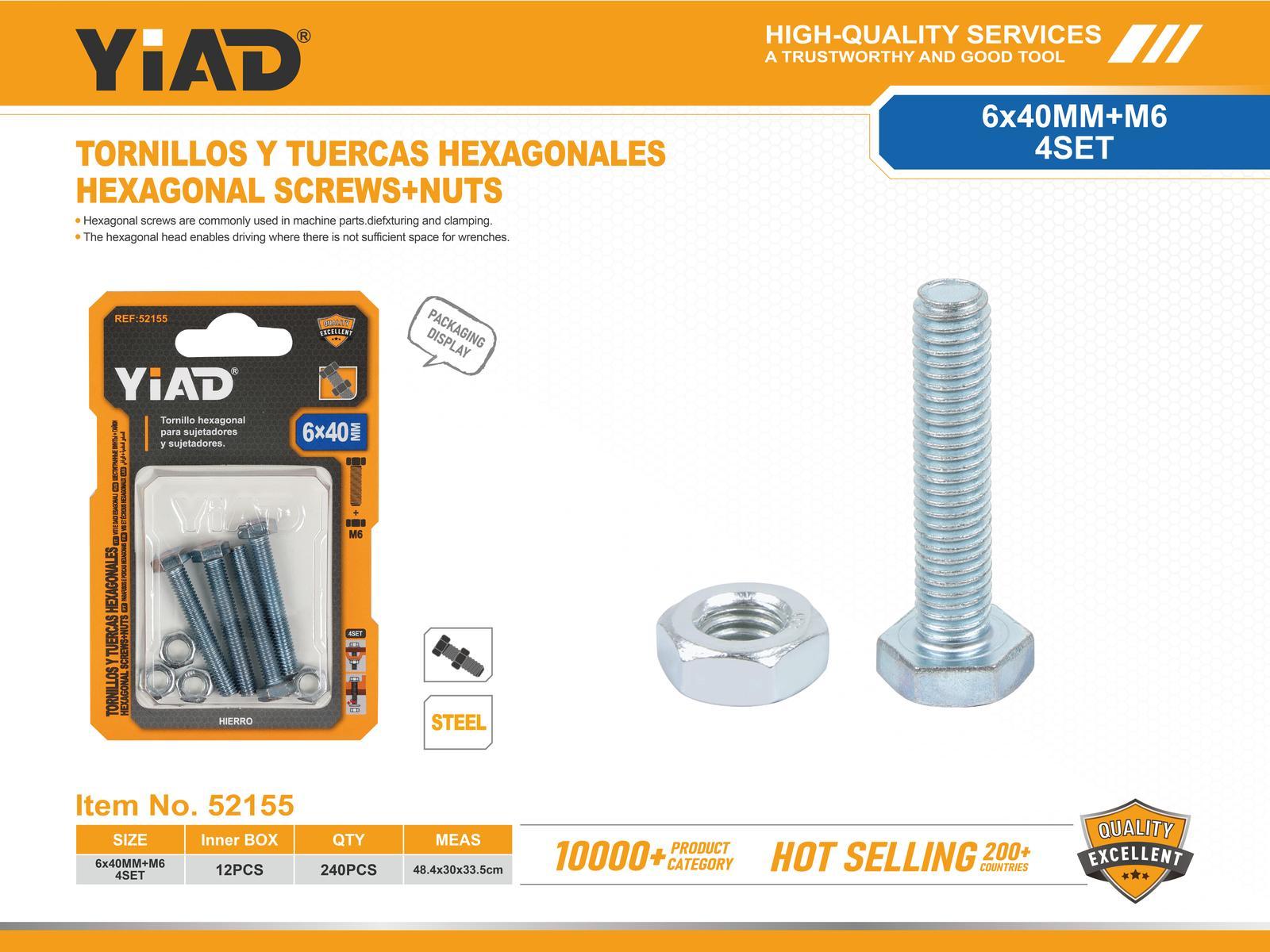 Tornillo, modelo M6, ref. 52155