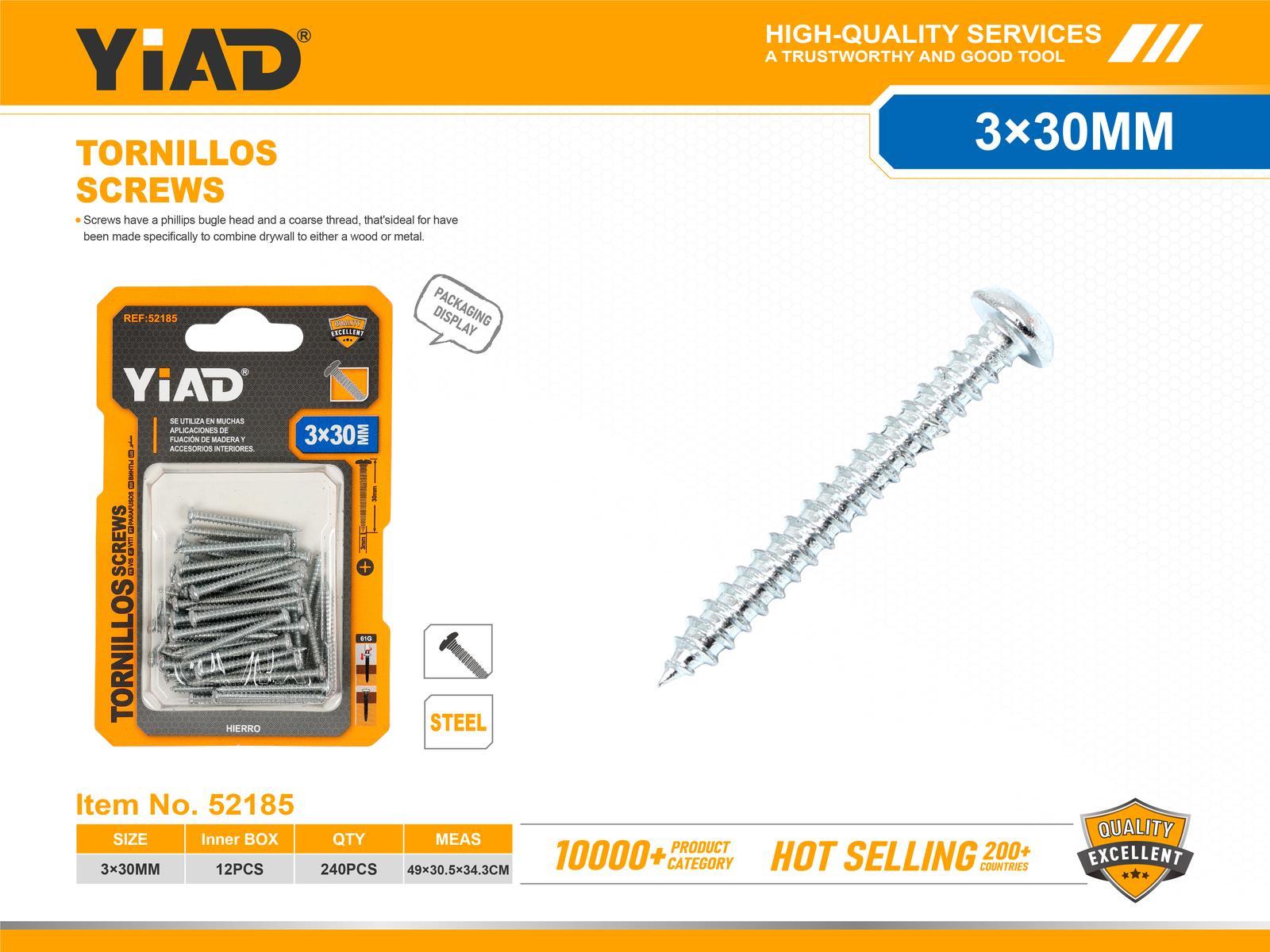 Tornillo, 3 × 30, ref. 52185