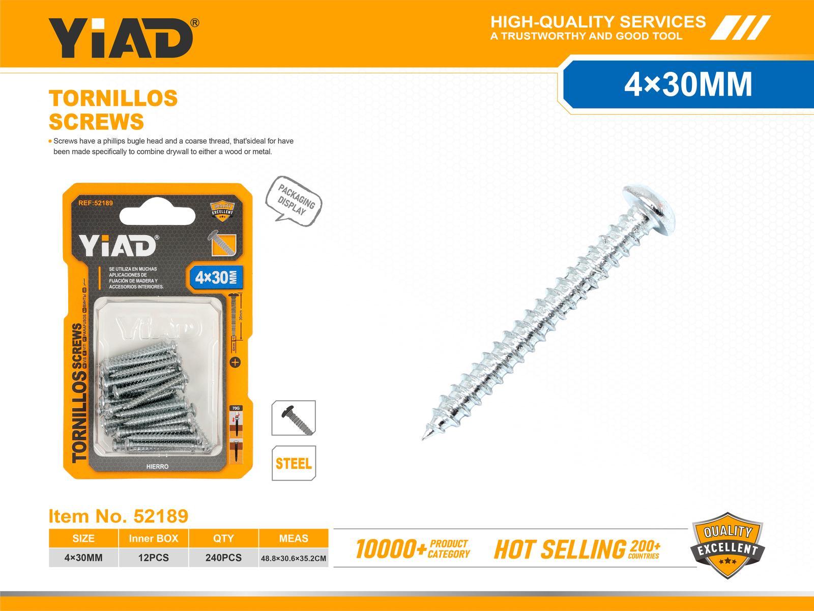 Tornillo, 4 × 30, ref. 52189