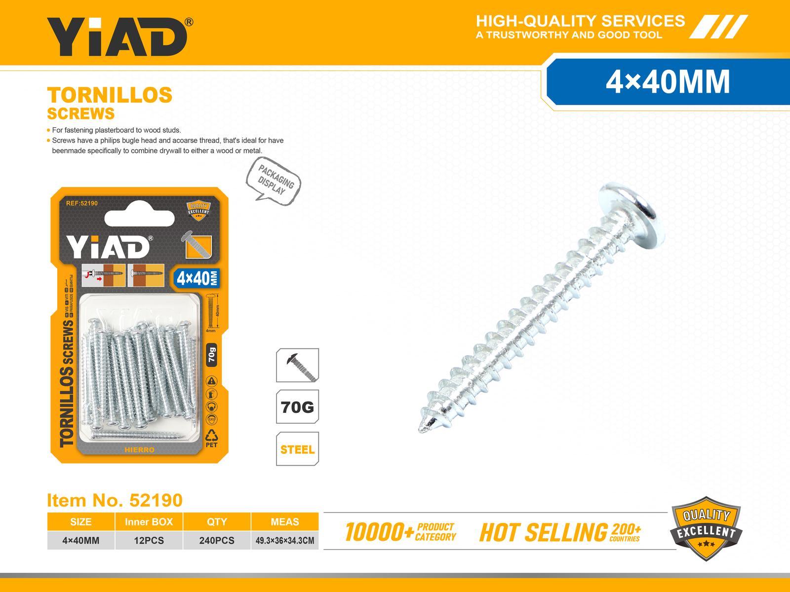 Tornillo, 4 × 40, ref. 52190