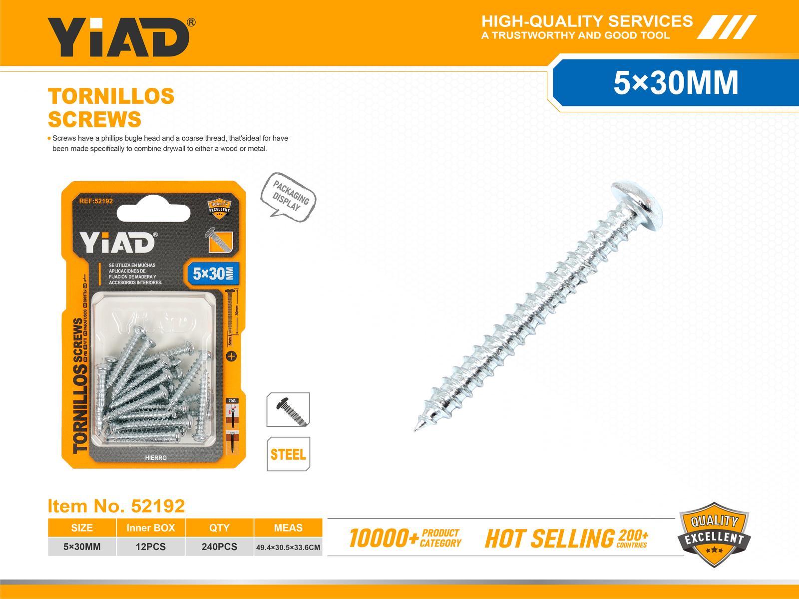 Tornillo, 5 × 30, ref. 52192