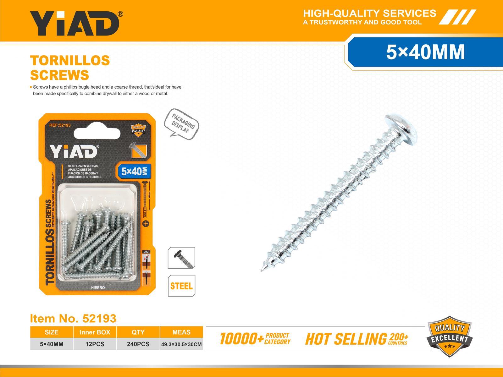 Tornillo, 5 × 40, ref. 52193