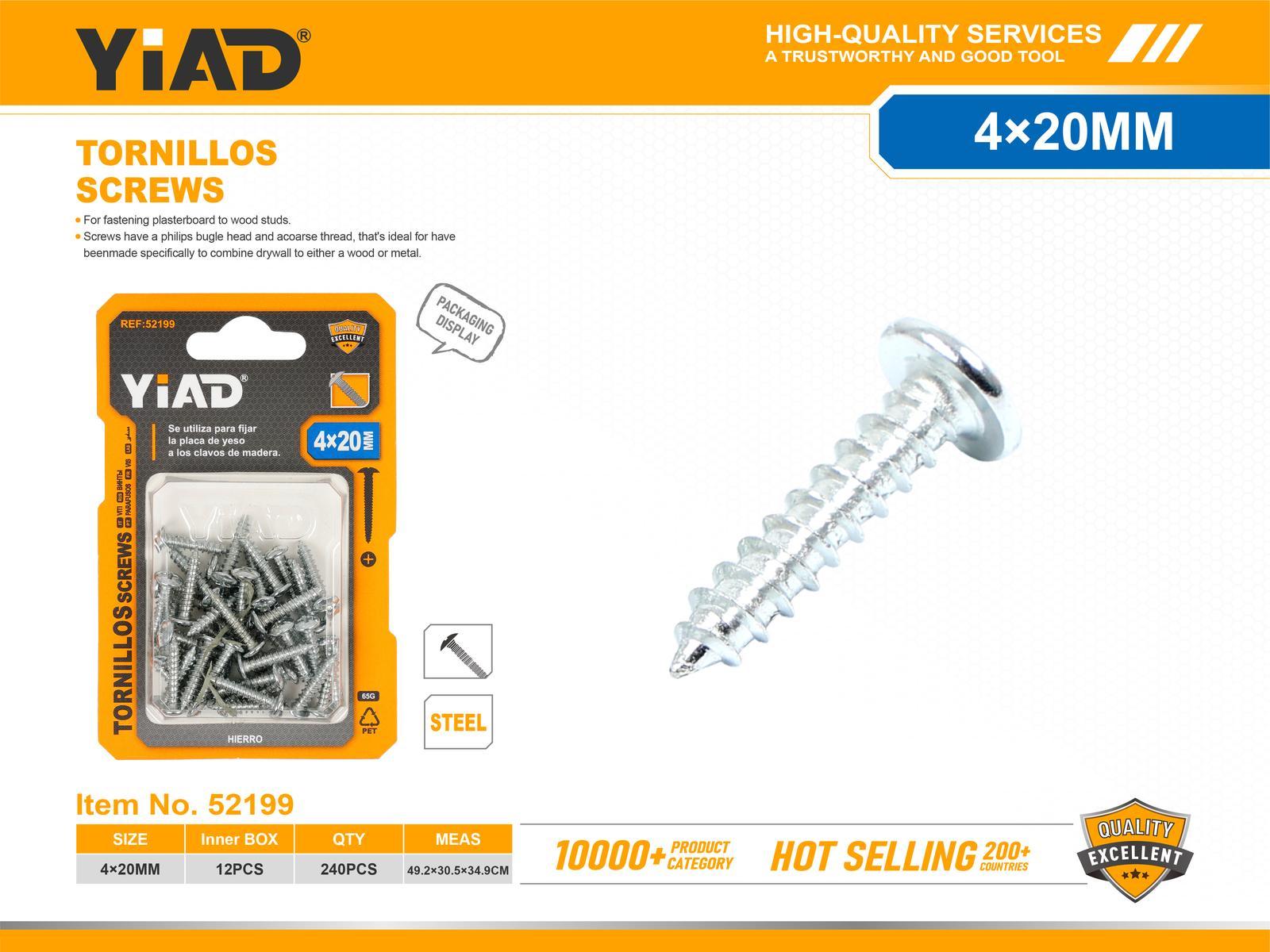 Tornillo, 4 × 20, ref. 52199