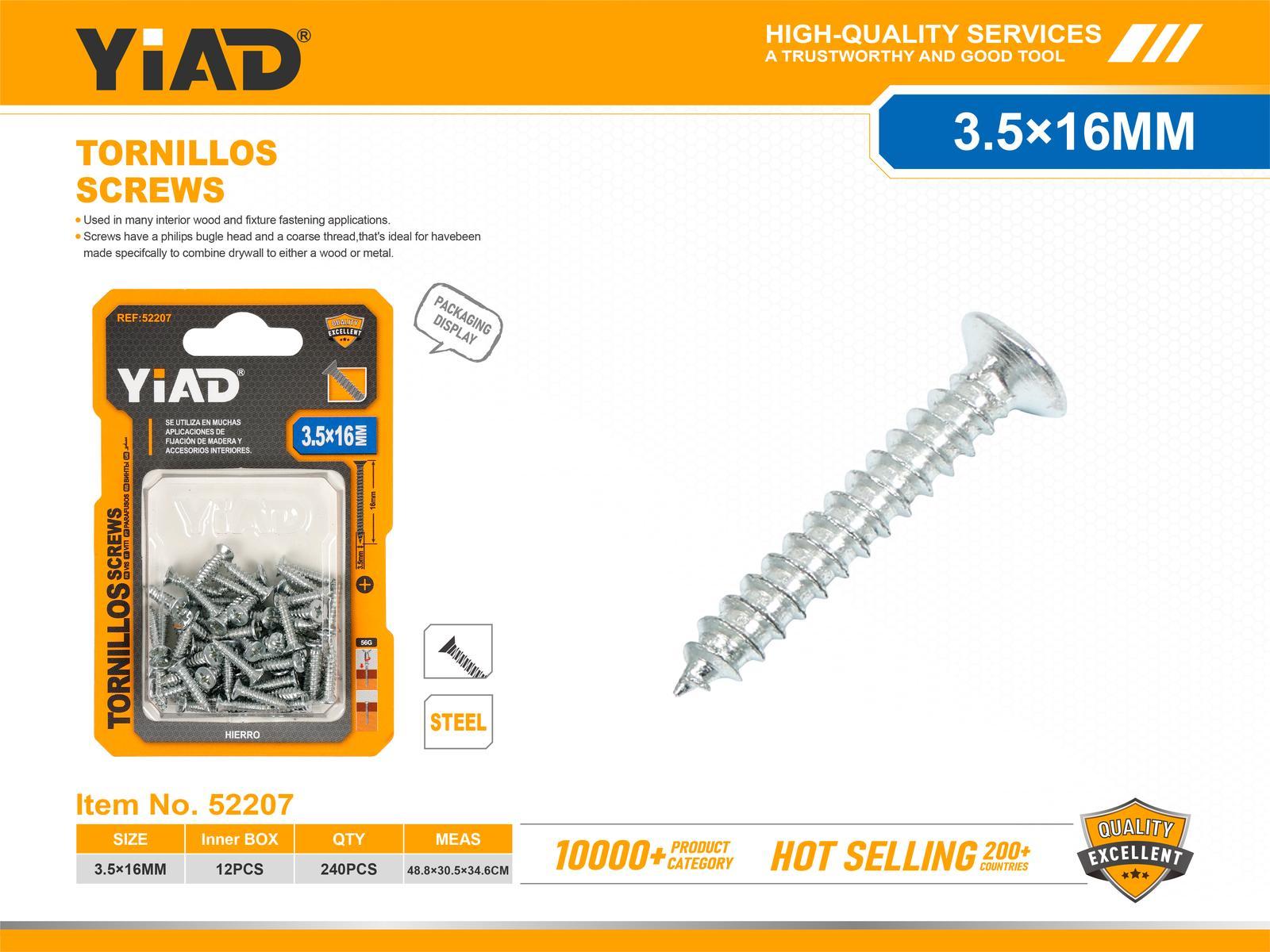 Tornillo, 3,5 × 16, ref. 52207