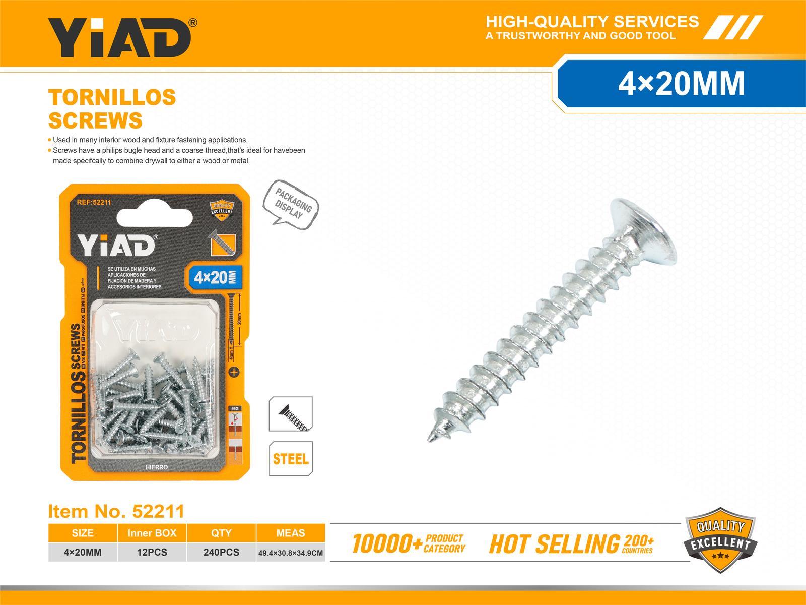 Tornillo, 4 × 20, ref. 52211