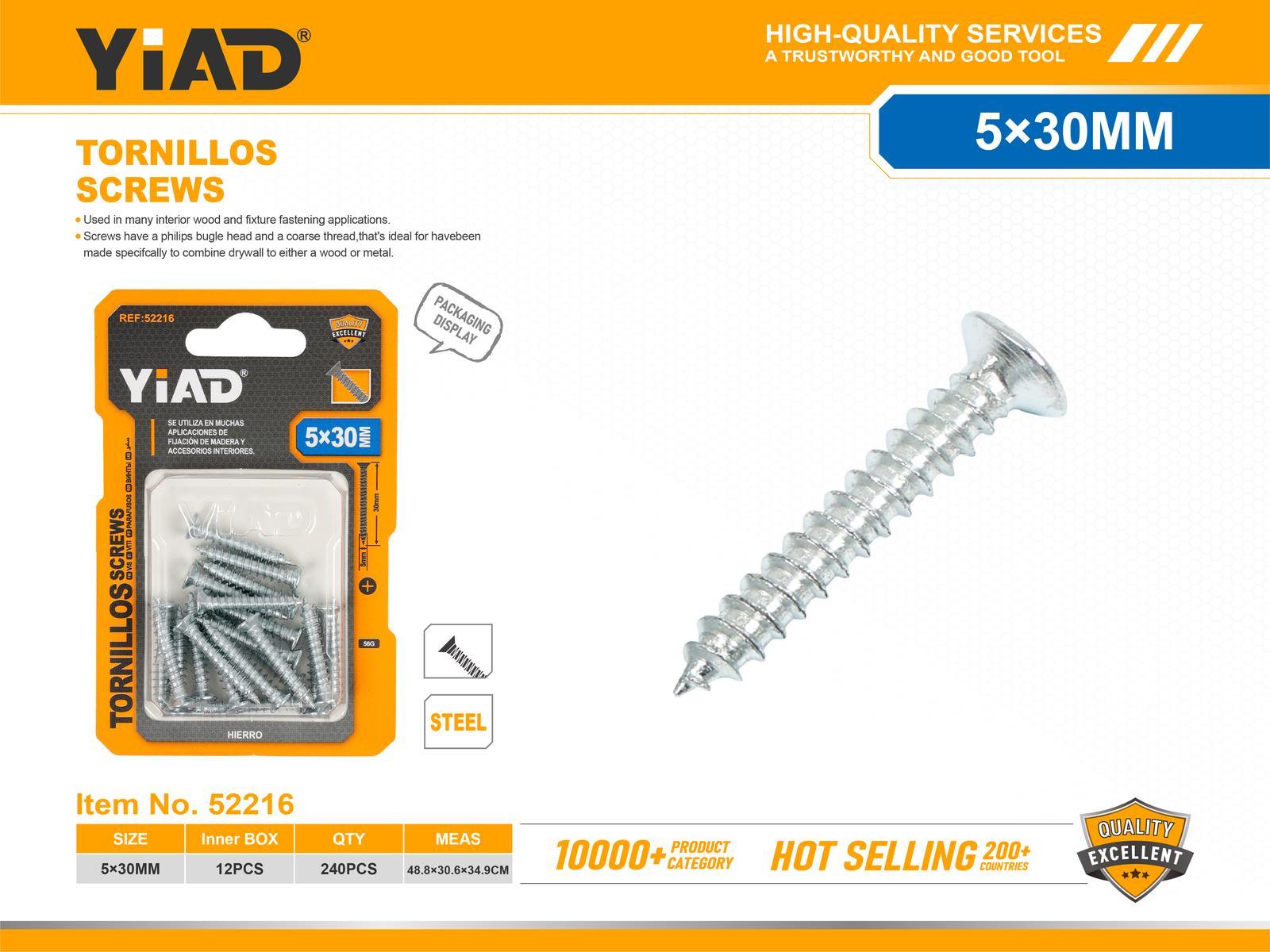 Tornillo, 5 × 30, ref. 52216
