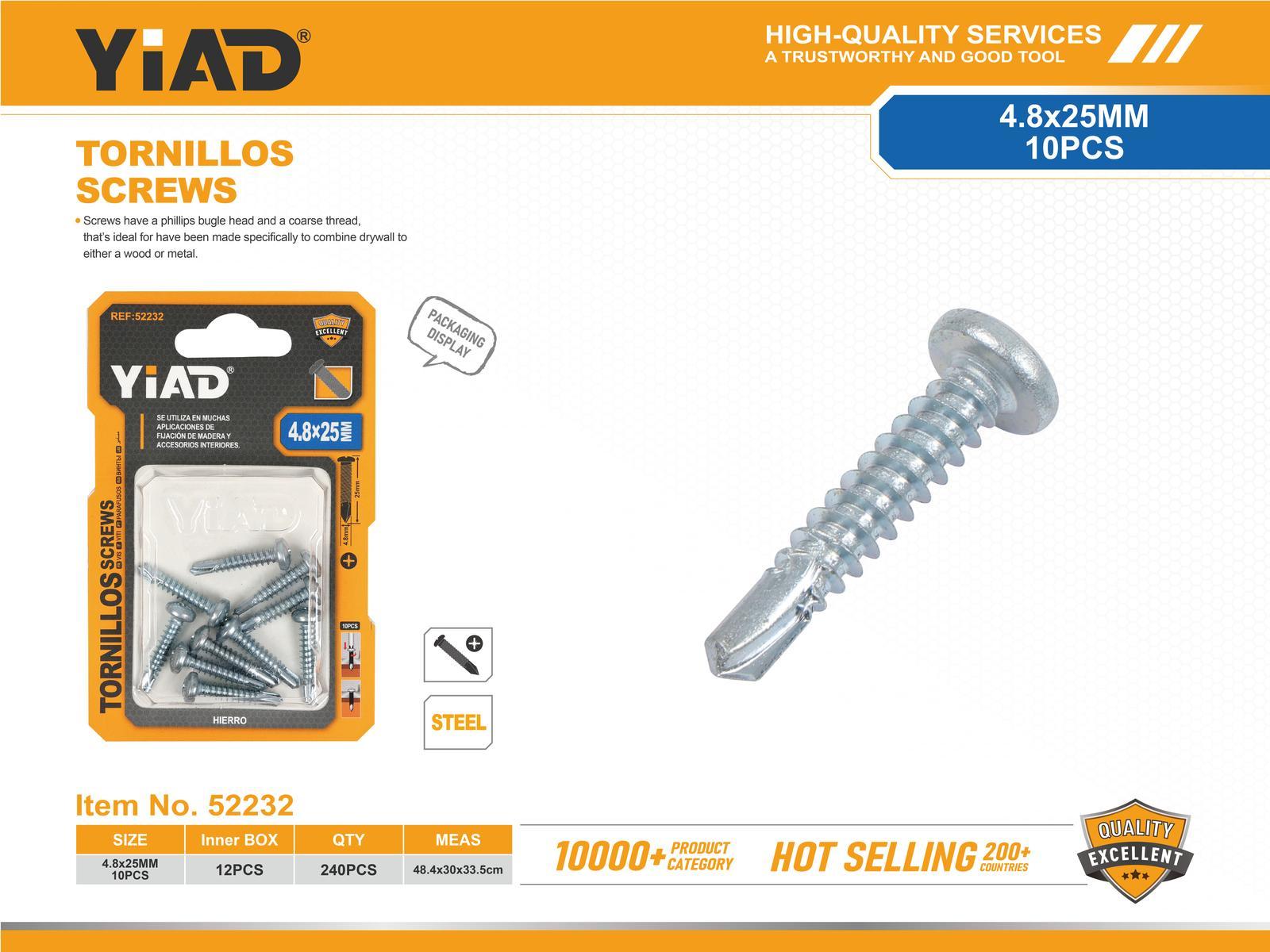 Tornillo, 4,8 × 25, ref. 52232