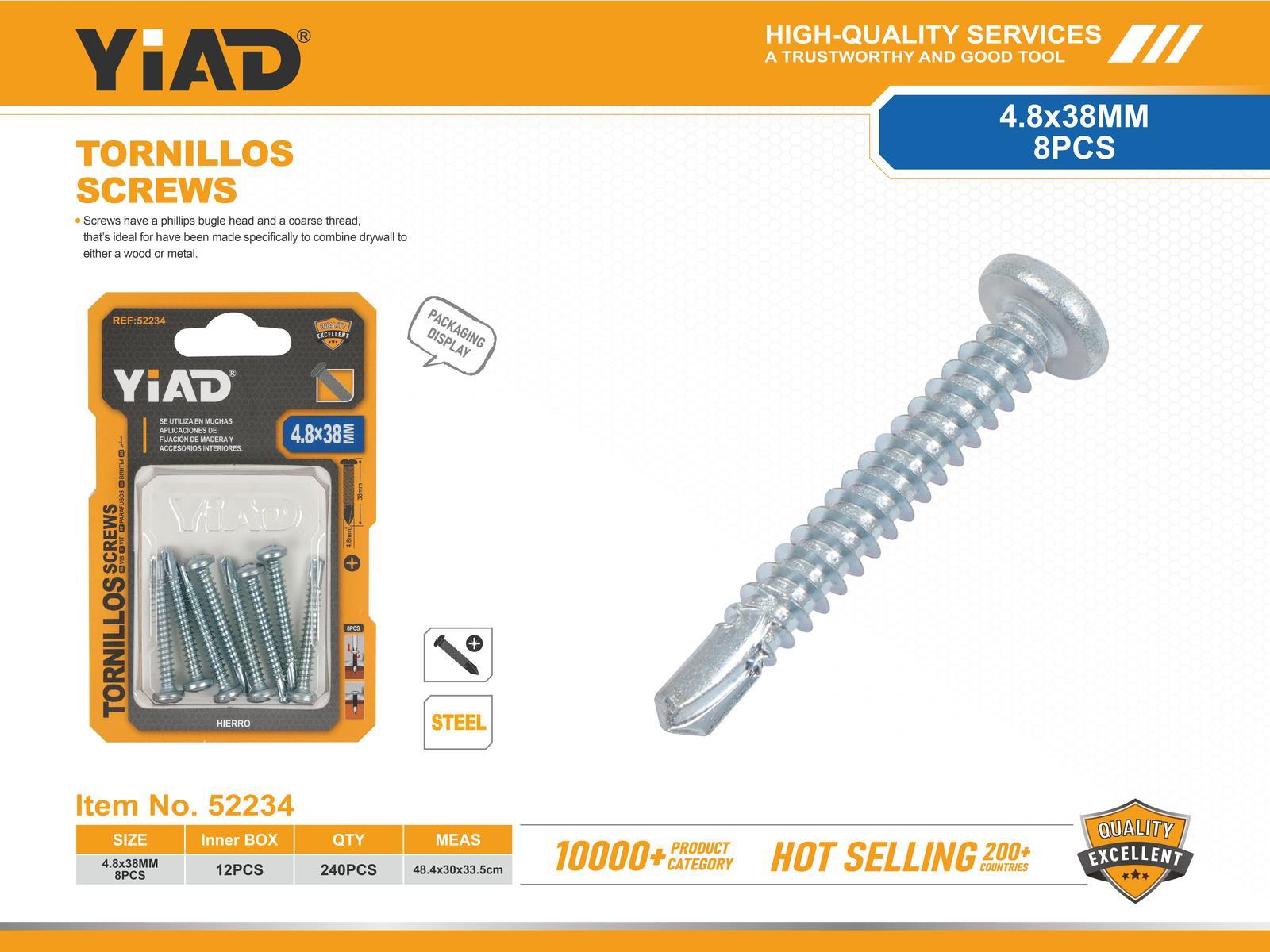 Tornillo, 4,8 × 38