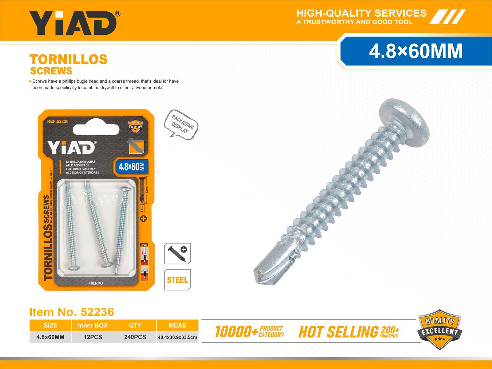 Tornillo, 4,8 × 60, ref. 52236