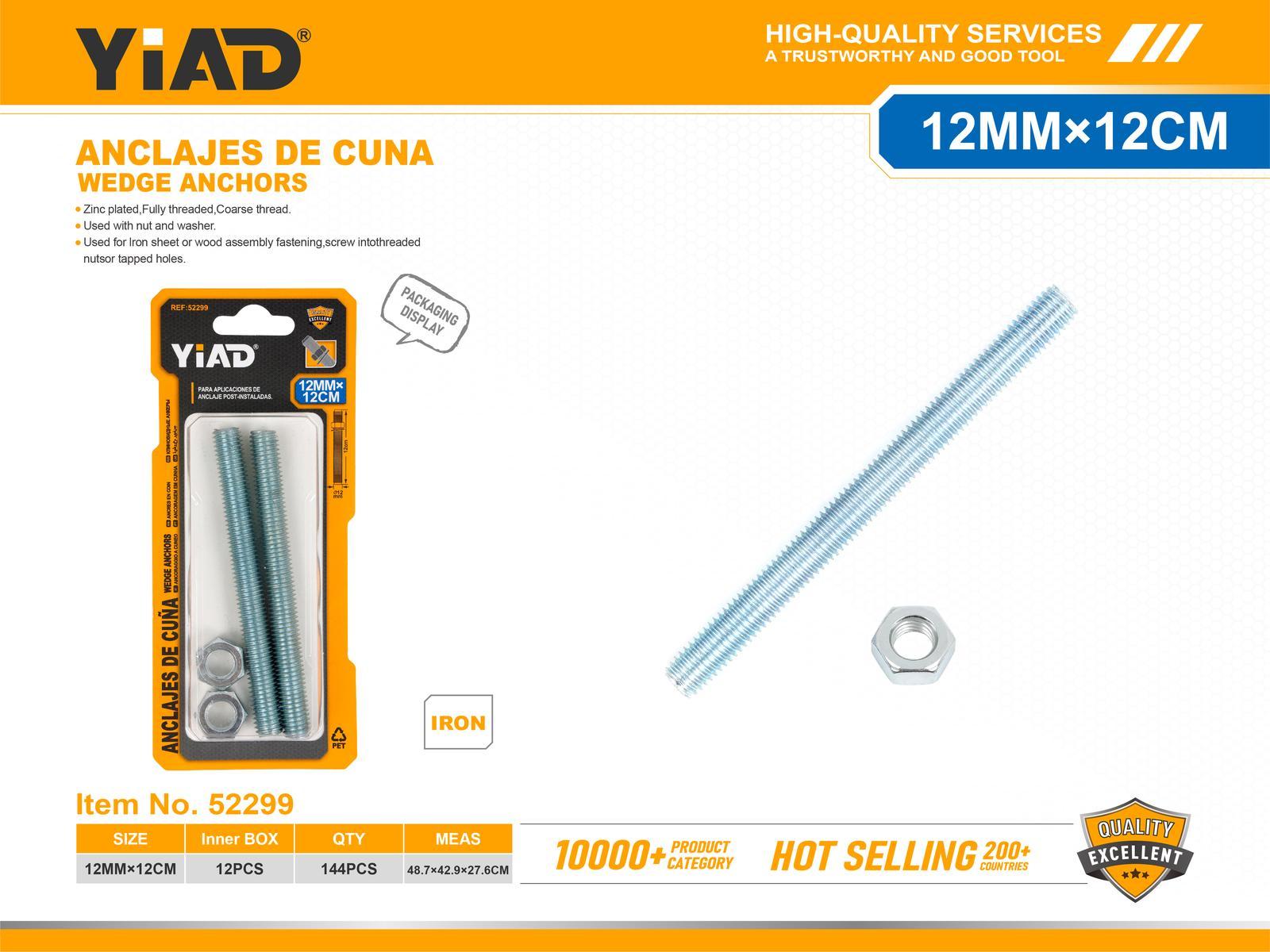 Tornillo, modelo M12, 2 piezas