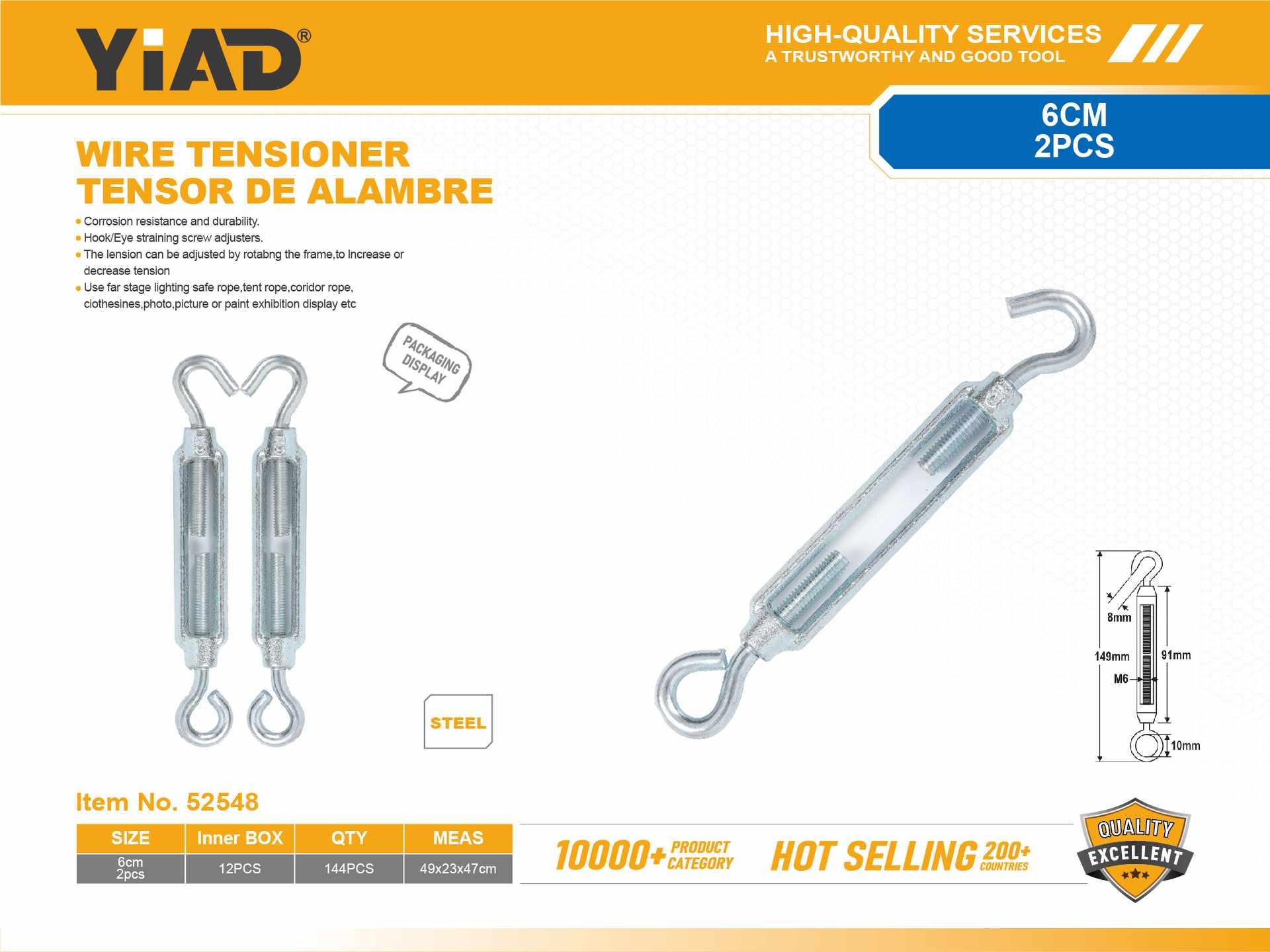 Tornillos especiales, 6 cm, 2 piezas