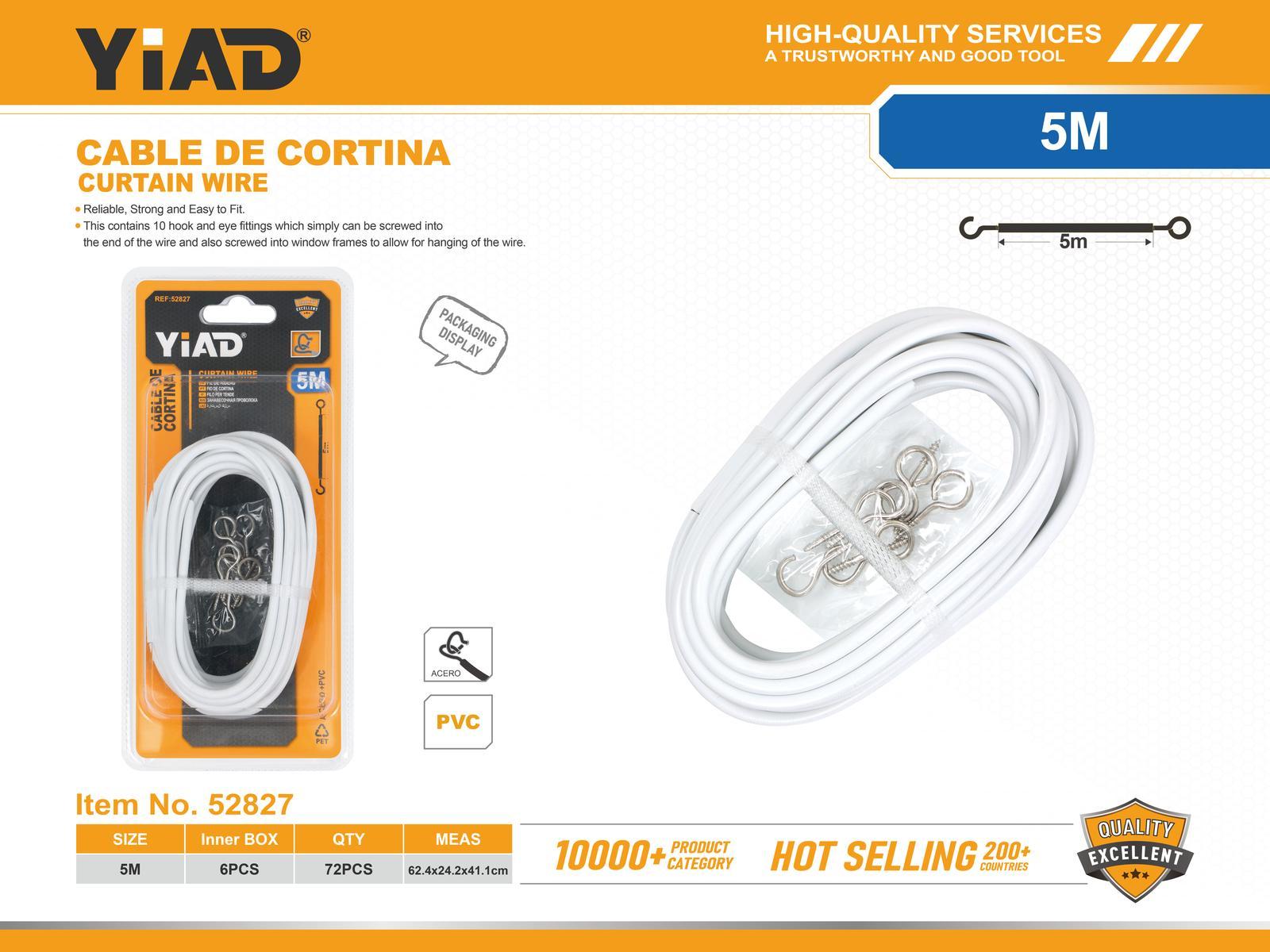 Cordones para cortinas, 5 m