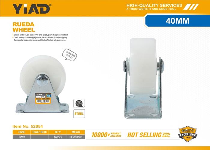 Ruedas de polipropileno, 1,5 pulgadas, color blanco, ref. 52854