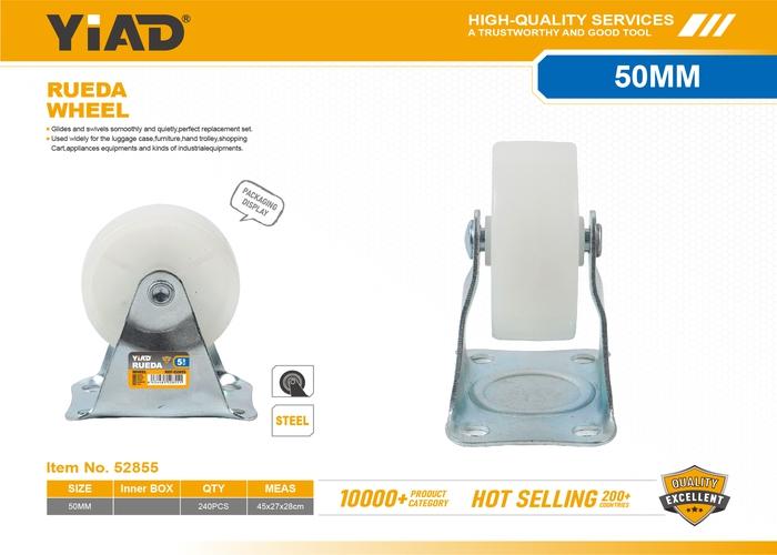 Ruedas de polipropileno, 2 pulgadas, color blanco, ref. 52855