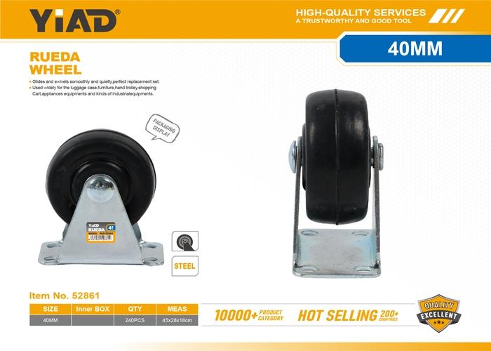 Ruedas de goma, 1,5 pulgadas, ref. 52861