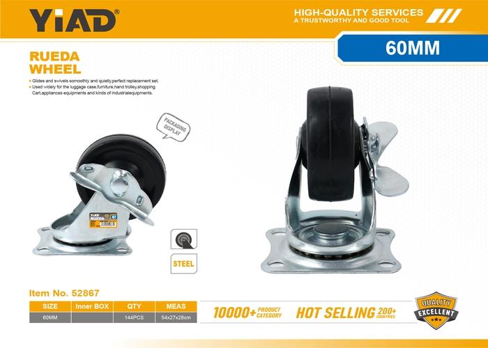 Ruedas de goma, 2,5 pulgadas, ref. 52867