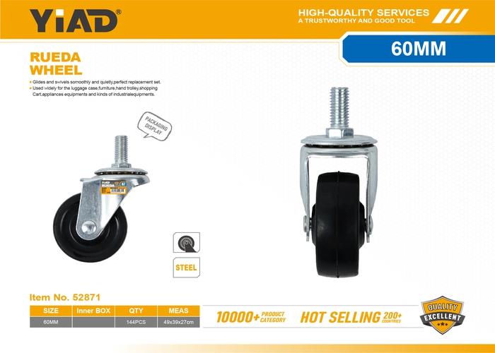 Ruedas de goma, 2,5 pulgadas, ref. 52871