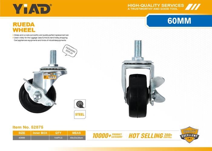 Ruedas de goma, 2,5 pulgadas, ref. 52875
