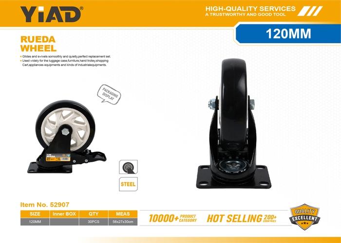 Rueda negra, 5 pulgadas, color negro, ref. 52907